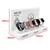 Acryl LED Leuchtender Smartwatch-Displayständer mit 3 Ablagen Vormontiert Anpassbar für Desktop-Aufbewahrung