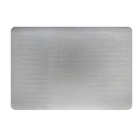 Set de table rectangulaire arrondi en PVC RNPT, effet coquille irisé, lignes fines croisées, résistant à l'huile, pour la salle à manger à domicile