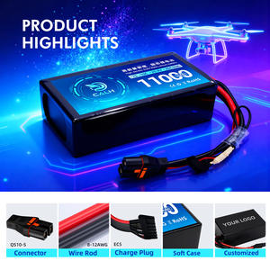 7s 11000mah 25.9v מצב מוצקה v סוללה עבור שימוש מרובע fpv מרובע עם מטען מותאם אישית - Product Image 3