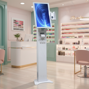 Kiosque de <span class=keywords><strong>paiement</strong></span> <span class=keywords><strong>en</strong></span> libre-service tout-<span class=keywords><strong>en</strong></span>-un certifié CE, 10,1 pouces, avec lecteur de codes-barres pour restaurants - Product Image 1