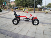 Go Karts de Pedales Rojos de 4 Ruedas para 2 Personas, de Alta Calidad, Juguetes para Niños