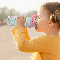 Vente en gros 12oz Sublimation Blanks Flacon Article Blanc Impression Enfants Droite En Acier Inoxydable Boisson Bouteille D'eau Gobelet