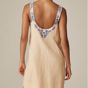 Vestido Casual de Lino y Algodón para Mujer, de Alta Calidad OEM, Transpirable, Ecológico, con Diseño de Bordado Floral Natural, Método de Tejido - Product Image 3