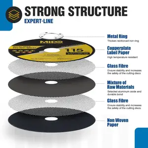 25 paquets de disques de coupe en acier inoxydable ultra-minces de 1mm Outils abrasifs de 115mm pour meuleuse d'angle pour couper le métal