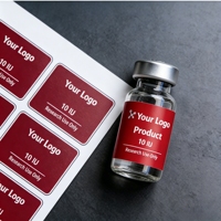 Étiquette personnalisée pour flacon de peptide haute adhérence 10 ml, 20 ml, 30 ml