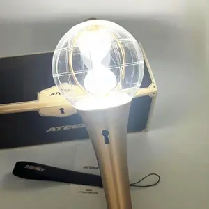 Fan của câu lạc bộ Kpop ateez quân đội bom chính thức tùy chỉnh Wands buổi hòa nhạc cổ vũ Prop tay bút ánh sáng Glow LED Gậy ánh sáng cho các sự kiện