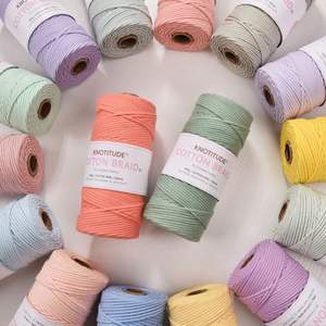 Filo di ciniglia decorativo 100% cotone, 21 fili, 150m, 2mm, con anima avvolta, ad alta tenacità, tinto a corda, colorato, per tappezzeria tessuta a mano e decorazioni per la casa - Product Image 3