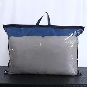 맞춤형 홈 섬유 포장 가방 이불/담요 보관 가방 침구 용 포장 베개 PVC 투명 포장 가방