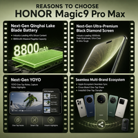 Nouveau smartphone HONOR Magic9 Pro Max 5G 2026, Magic 9, écran OLED 6,8 pouces 120 Hz, batterie 8800 mAh, appareil photo arrière 200 MP, MagicOS 11