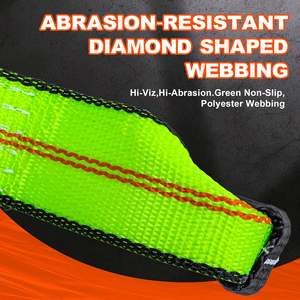 สายรัดแบบห่วงสำหรับสุนัขแบบสั้น2 "x 16" พร้อมห่วงสำหรับใช้กับรถ8จุด - Product Image 2