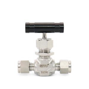 Single-Handle Stainless Steel 3000PSI Compression Fitting NI Integrated <b>Valve</b> Cap Forged Gas <b>Needle</b> <b>Valve</b> for Water Media - Product Image 1