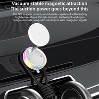 Support de chargeur de voiture sans fil à ventouse magnétique N52, charge rapide 15W, rotation sur trois axes, support magnétique 3 en 1 pour voiture