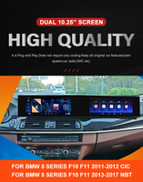 Autoradio Android à double écran Kanor avec Carplay, navigation GPS, unité principale pour BMW Série 5 F10 F11 CIC NBT G30 EVO