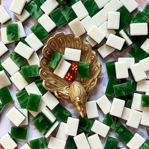 Juego de Mahjong Americano de Acrílico Grabado con Esmeraldas, Fuego y Riqueza, Estilo Moderno, Novedoso y Popular, Regalo para <span class=keywords><strong>Casino</strong></span> y Juegos de Azar - Product Image 1