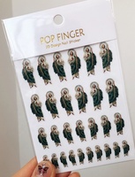 Qianya 2025 jésus dieu amour ange nail art autocollants vierge marie ongle charme décalcomanie ailes san judas ongle autocollant