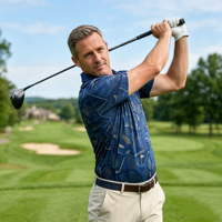 T-shirts de golf unisexes, vêtements de golf personnalisés par sublimation, tissu extensible 4 directions, polo de golf en polyester pour hommes, pour la gym et la remise en forme