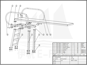Planche de plongée de 1 m de long, pour la vente de vis à 4 trous - Product Image 6