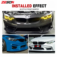 ZESON Serat Karbon Asli Model 3D Fascia Bumper Depan untuk BMW M3 F80 M4 F82 F83 2014-2018