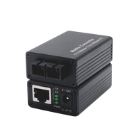 Convertidor de Medios Ópticos MINI de Venta Caliente, 20KM SC 1 RJ45 + 1 Fibra, 10/100M, Monomodo, Doble Fibra