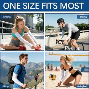 Manchons de bras rafraîchissants unisexes personnalisés avec protection solaire UV pour la course à pied, le cyclisme, la pêche, le golf et les activités de plein air - Product Image 5