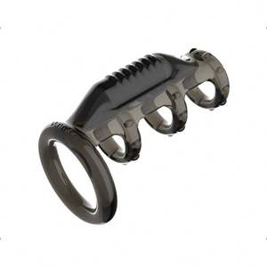 Penisvibrierende Penisringe für Männer Triebstopp Ejakulation Männer Sexspielzeuge Silizium Penisärmel Ring Häkel Ring Keuschheitskäfig Vorrichtung - Product Image 1