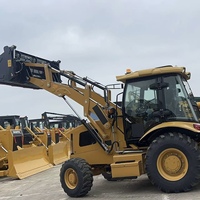 Backhoe Loader Caterpillar 420F Asli USA, Jam Operasi Rendah, 7.37 Ton, 4WD, Bekas CAT420F untuk Konstruksi Jalan