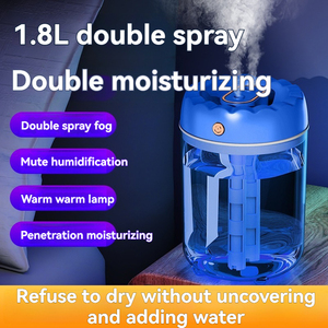 Mini diffuseur d'huiles essentielles aromatiques, <span class=keywords><strong>humidificateur</strong></span> ionisant, veilleuse LED, utilisation commerciale, fonctionnement sur batterie, contrôle de l'humidistat, 1 an - Product Image 4