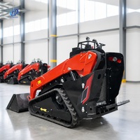 Mini-chargeuse compacte diesel sur chenilles en caoutchouc, prix concessionnaire, moteur Kubota, normes EPA EURO 5 CE, pour ferme, jardin, maison, cour