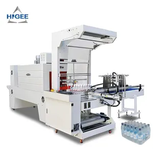 Higee Small Automatic PE film Beverage Plastic PE PET Bottle Can Shrink Wrapping bottle Packing Machine