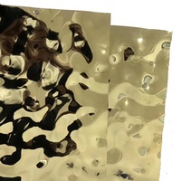 Feuilles en acier inoxydable, SUS 304 316 201, plaque en acier inoxydable, gaufrage 3D, couleur dorée, pour décoration, panneau mural, feuilles métalliques