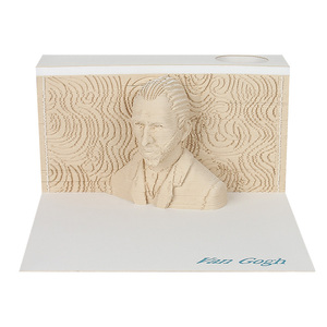 Tùy chỉnh <span class=keywords><strong>3D</strong></span> mô hình Memo Cube đóng hộp quà tặng giấy Điêu Khắc Sáng tạo khối giấy DIY <span class=keywords><strong>3D</strong></span> Memo Pads ghi chú dính cho các trường học văn phòng phẩm - Product Image 1