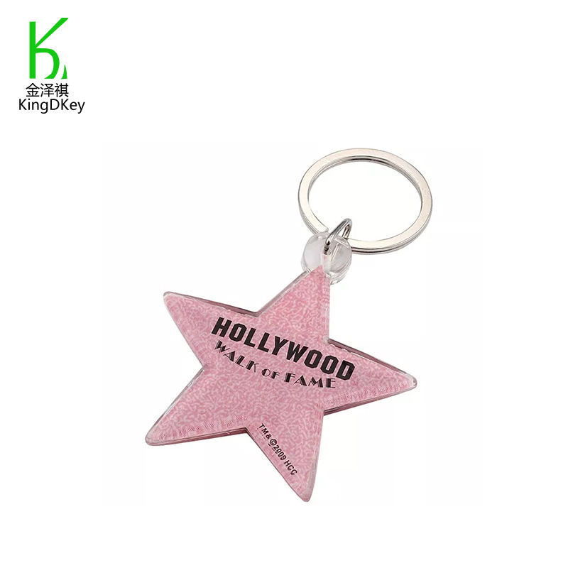 Hollywood Walk of Fame Acrylic Keychain - Custom Star-Shaped Key