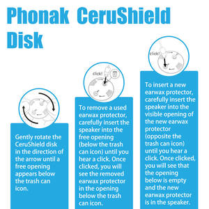 Meilleur prix : Protège-cires Phonak <span class=keywords><strong>Cerustop</strong></span>, outil de nettoyage de cérumen pour aides auditives Ric Rite Cic Itc Ite - Product Image 4