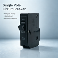 Disjoncteur monophasé enfichable 20 A 120/240 V 10 kA à haute capacité de coupure type QO compatible pour charge résidentielle
