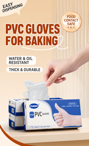 Guantes Desechables de PVC Transparentes, Aptos para Alimentos, Lisos e Impermeables para la Manipulación y Preparación de Alimentos - Product Image 2