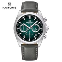 NAVIFORCE 8082 Montre à quartz de luxe pour homme, nouvelle montre originale résistante à l'eau pour homme, chronographe, date luminescente, bracelet Reloj