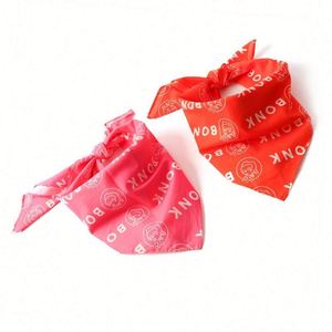 2024 Hot Selling Promotional <b>Gift</b> Simulated Cotton Printed Cute Pet Dog square Scarf - Product Image 2