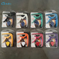 CIVIN Durable Plastic Spring-loaded Guitar Capo with 3 Picks Lightweight Hanging Packaging for Guitar Ukulele & Bass