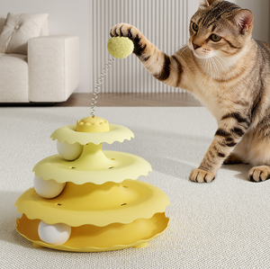 Giocattolo Interattivo per Gatti a Tre Palle e Tre Livelli, Girevole, Anti-Noia, con Bastoncino Divertente, Bestseller Transfrontaliero - Product Image 6