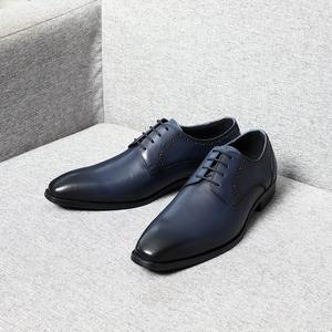 Chaussures habillées pour homme en cuir véritable, neuves, personnalisées, quatre saisons, faites à la main, en cuir de vache, chaussures de gentleman en cuir pur, chaussures de travail - Product Image 4