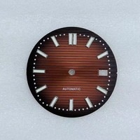 PP pour Nautilus Mod Cadran 30.5mm Lumineux Verdâtre pour NH35/36 Mouvements Pièces de Montre