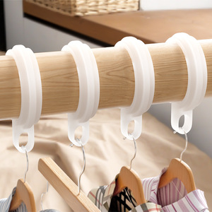 Plastic Windproof <b>Hooks</b> Round Tube <b>Clips</b> For Clothes Rod Durable Clothing Organizer <b>Hook</b> Type - Product Image 1