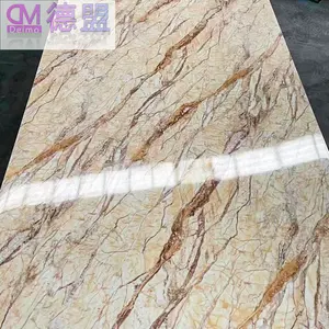 1220*2440mm High Glossy UV Marble Sheet PVC Marble Sheets UV Coating Decorative Wall Panels