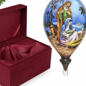 HMS sacra famiglia ornamento di natale dipinto a mano 3 pollici bocca palla di vetro soffiato personalizzabile dimensioni feste forniture - Product Image 4