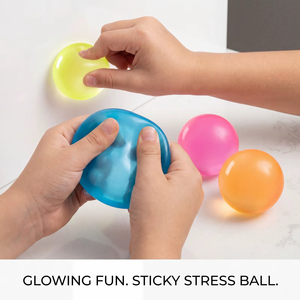 Glow in Dark Stress Ball Set TPR Squeeze <b>Fidget</b> Toy Stress Relief Portable Reusable for Family - Product Image 4