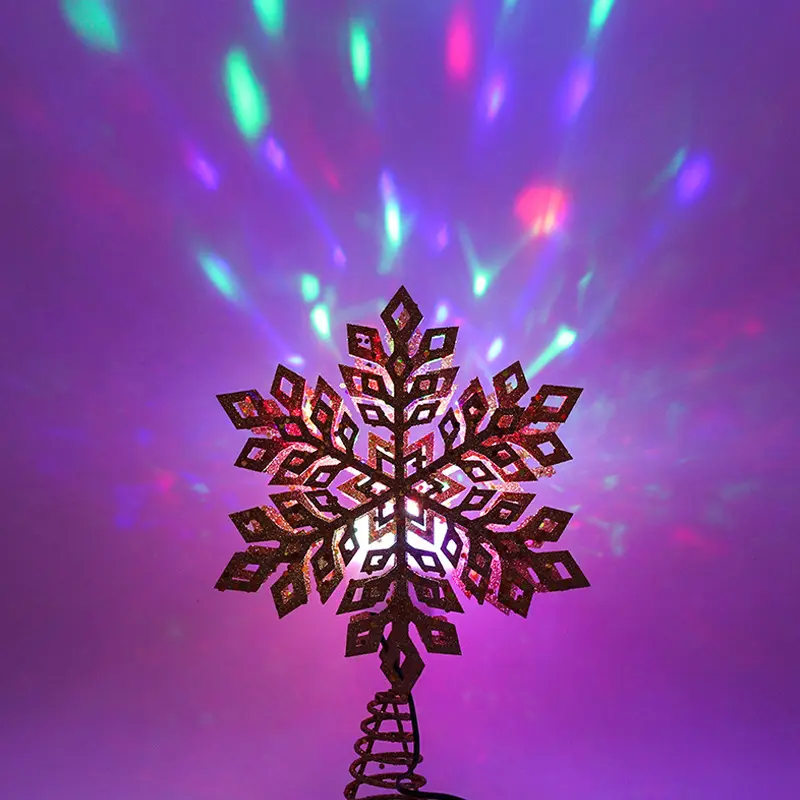 LED Treetop Snow Lights Christmas 3D Projection Lamps Decorative Lighting Home Decor Luxury Christmas Trees Decorations