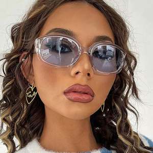 Lunettes de soleil de sport ovales surdimensionnées personnalisées 2023 pour hommes et femmes, style Y2K, protection UV400 - Product Image 3