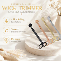 Coupe-mèche en acier inoxydable de haute qualité, noir, or, argent, outils d'entretien des bougies, coupe-bougie pour mèches en coton et en bois