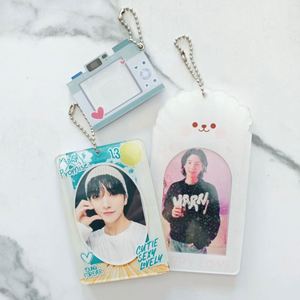 Los más vendidos: Lindos llaveros acrílicos para tarjetas fotográficas de estrellas coreanas, soporte para photocards, llavero para tarjetas de crédito - Product Image 1