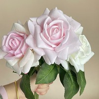 Bunga Mawar Buatan Real Touch Latex 42cm Austin Sharp Wed untuk Dekorasi Rumah, Wisuda, dan Pernikahan